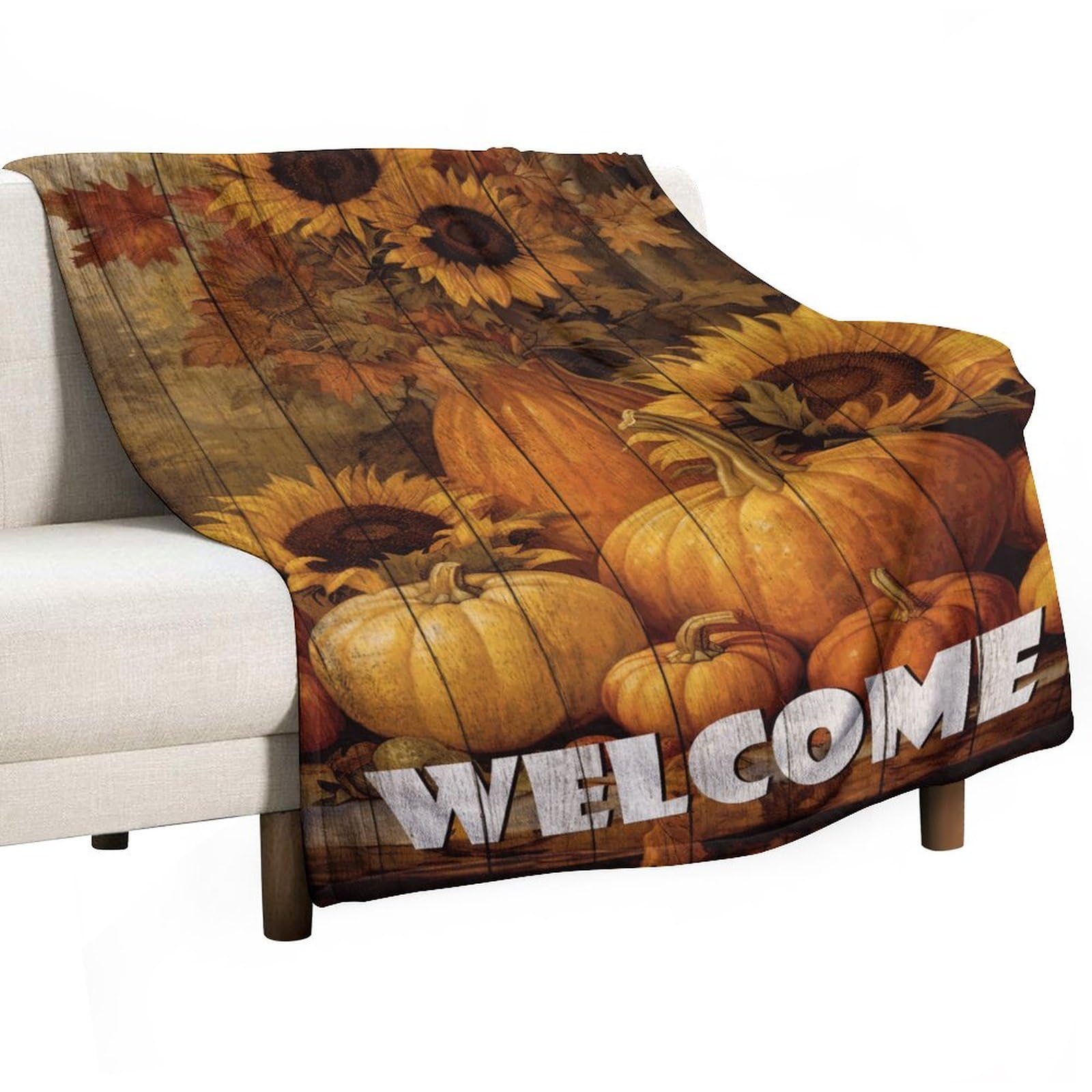 Plaid polaire automne chaud et léger 127x152 cm pour canapé et chambre