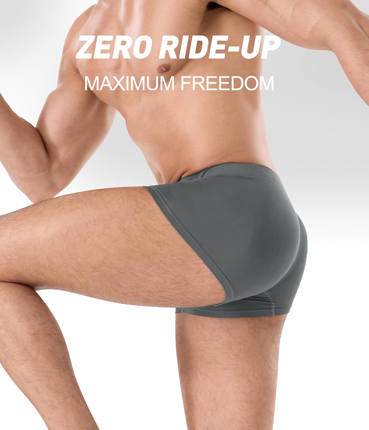 Men Pouch Boxer Briefs, Modal Mens Underwear, Breathable Moisture Wicking Soft Boxer Shorts With Ball Pouch 3Pack