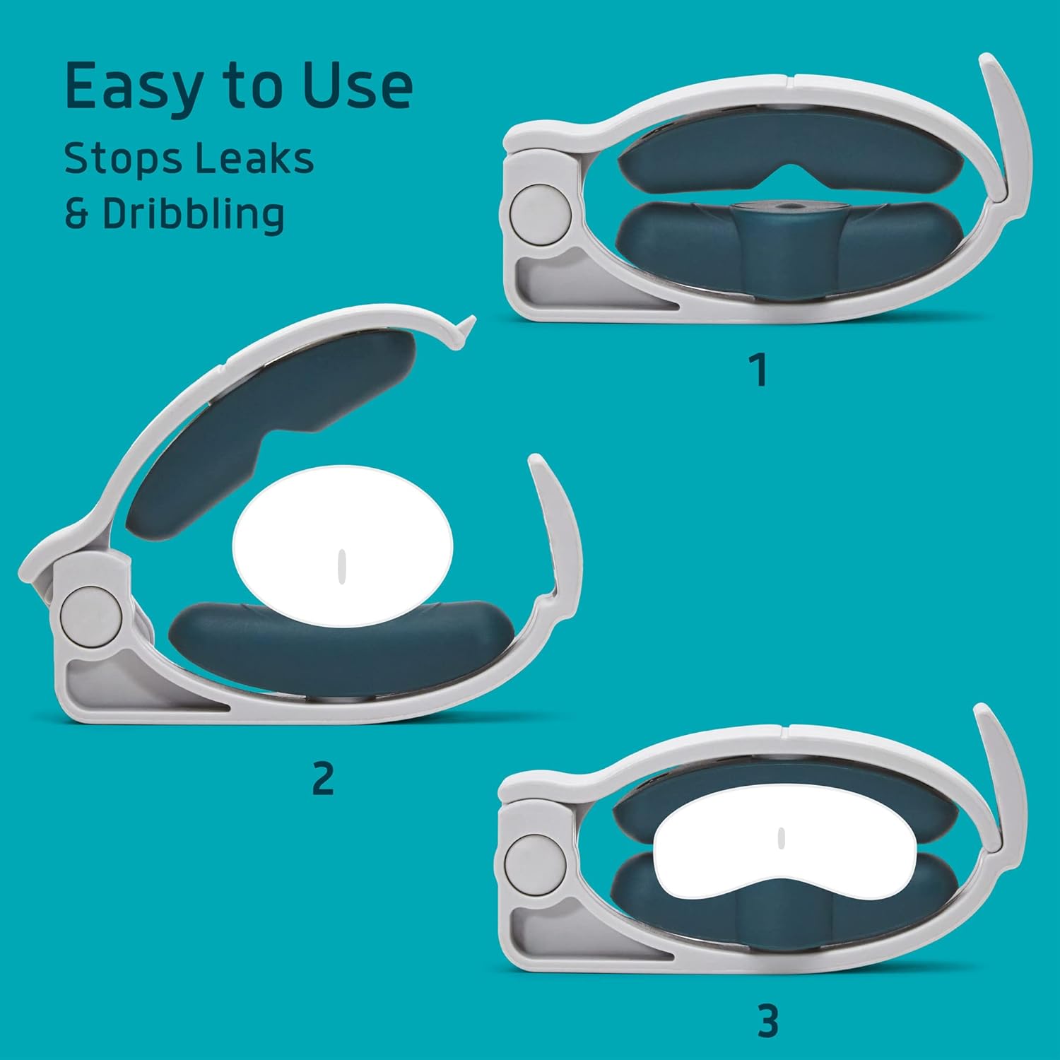 LUNDERG Freedom Clamp - The Most Advanced Incontinence Clamp for Men with Innovative Pro-Hinge for Top-Down Pressure & 5 Different Fittings for Superior Adjustability - Male Incontinence Products