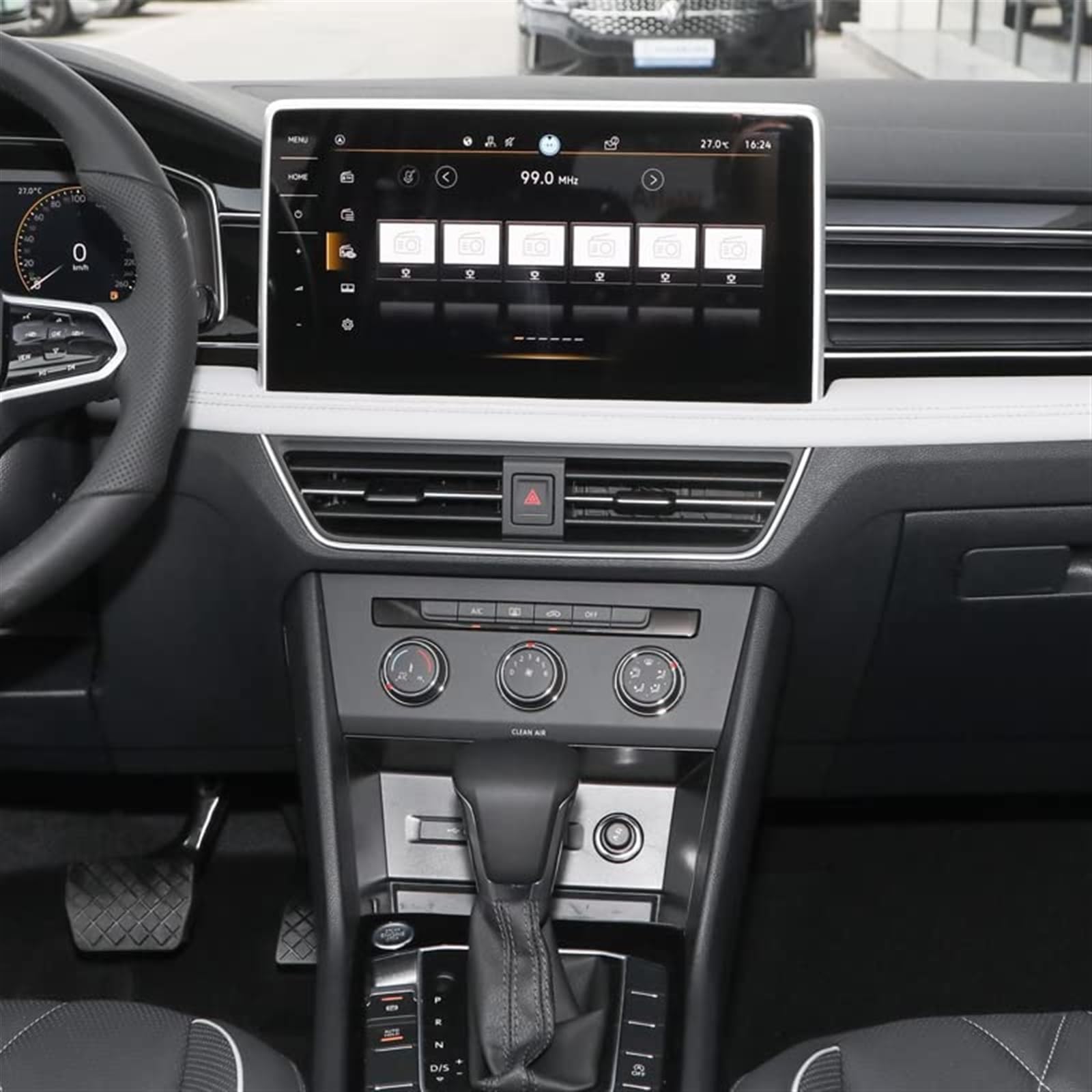 Caricabatterie wireless QI for telefono da auto da 15 W, for VW, L 2017-2023 Pannello di ricarica wireless retrofit for accendisigari interni Tappetino di ricarica wireless