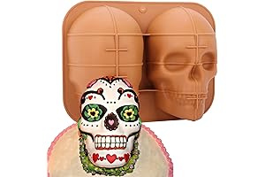 Skull Cake Mold, Large Skull Silicone Cake Pans for Baking Candy Chocolate Halloween