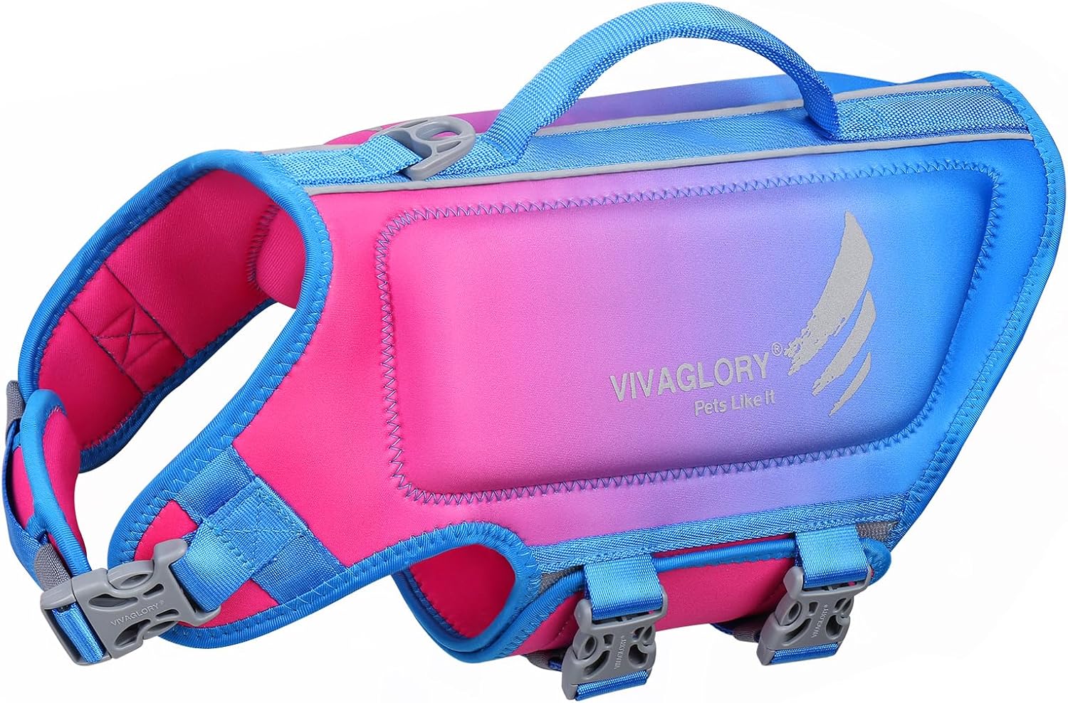 VIVAGLORY Lightweight Dog Life Jacket, Pet Life Preserver Life Vest