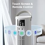 Portable Air Conditioner- 3 Speeds & Storm Mode & Mist Spray, Tower Cooling Fan with Timer, Evaporative Air Cooler 120° Oscillation for Home, Office, Bedroom - Portable AC Standing Fan (White)