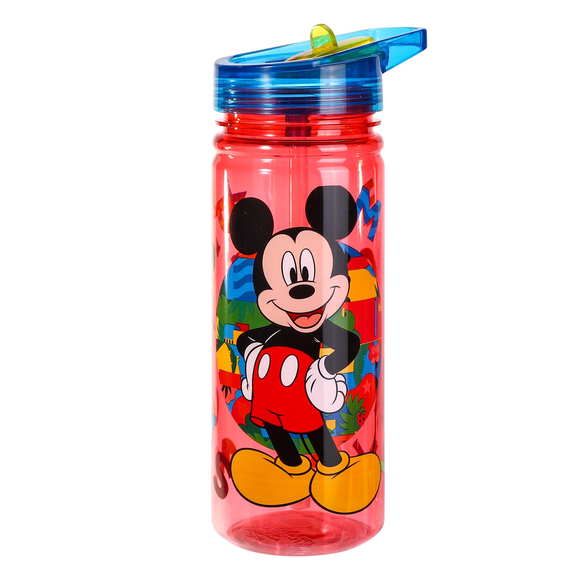 Disney Mickey Mouse 580Ml Water Bottle For Kids School Drinks Bottle Made Of Durable Tritan Reusable Bpa Free