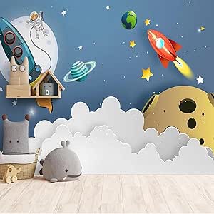 Kantoor Studie Woonkamer Achtergrond Muursticker Geometrisch Figuur