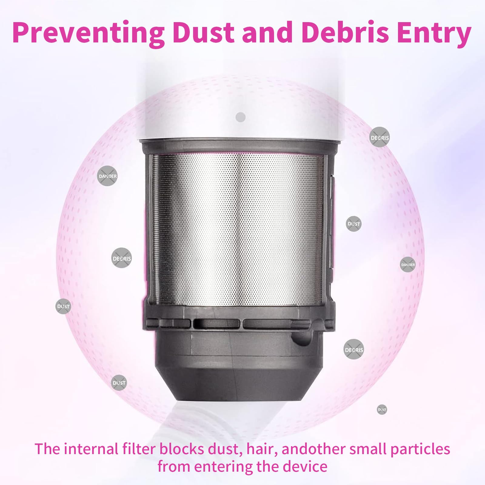 SANTUO Filtro interno di ricambio per modelli Dyson Airwrap HS01 e HS05, pezzo di ricambio originale per acconciature Airwrap, garantisce prestazioni ottimali e previene danni da detriti e accumulo di