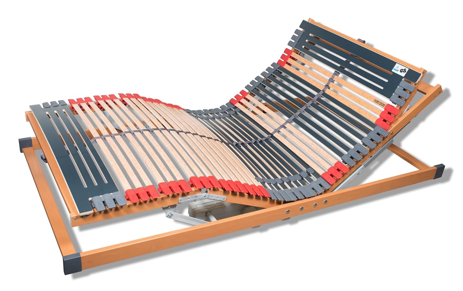 7 Zonen Lattenrost Rhodos® EL | Kopf- und Fußteil elektrisch verstellbar | 44 Leisten Lattenroste | Notabsenkung | Netzfreischaltung | Mittelgurt |…