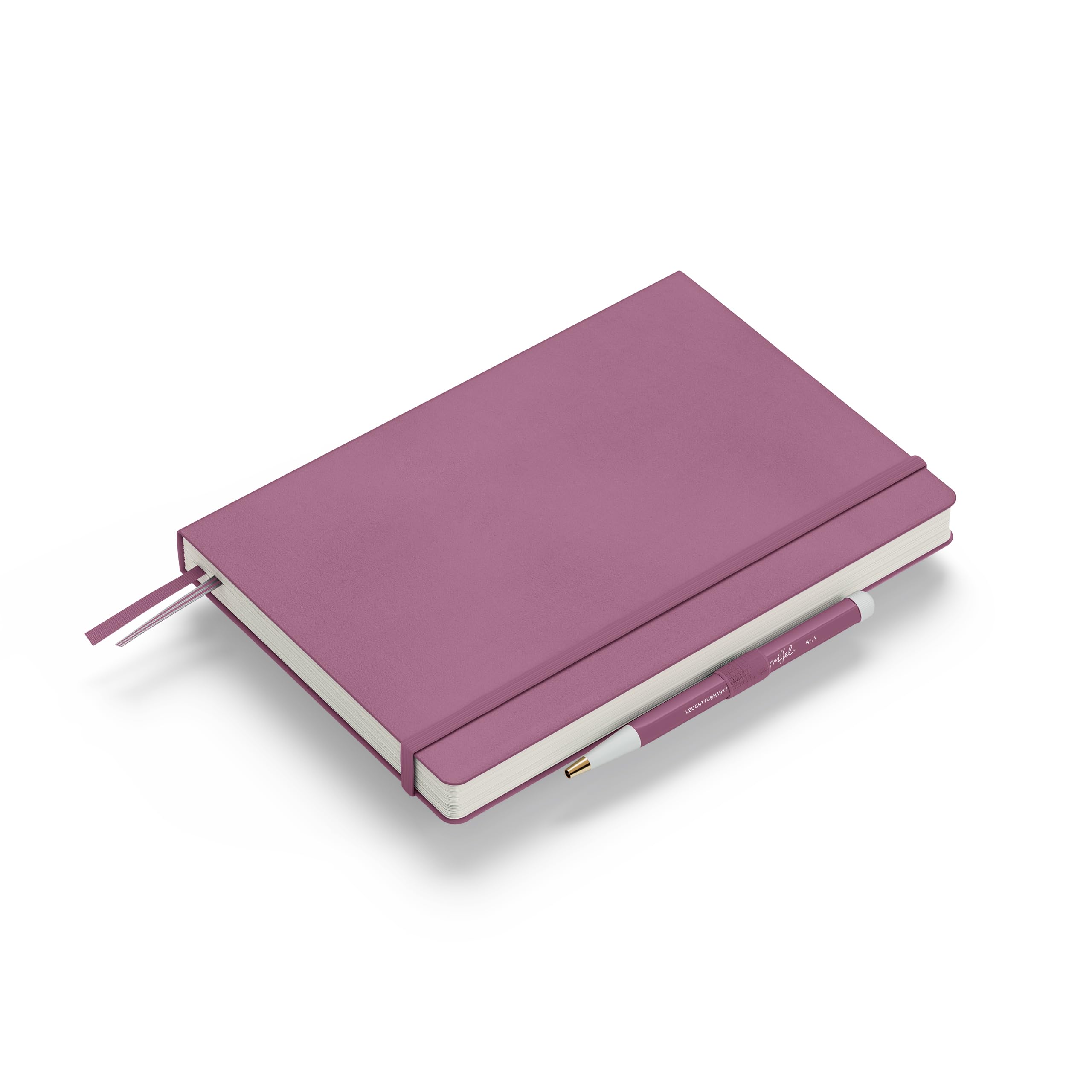 LEUCHTTURM1917 372187 Libreta Medium (A5) 145 x 210 mm, Tapa Dura, 251 páginas numeradas, Dusty Rose, Cuadriculada