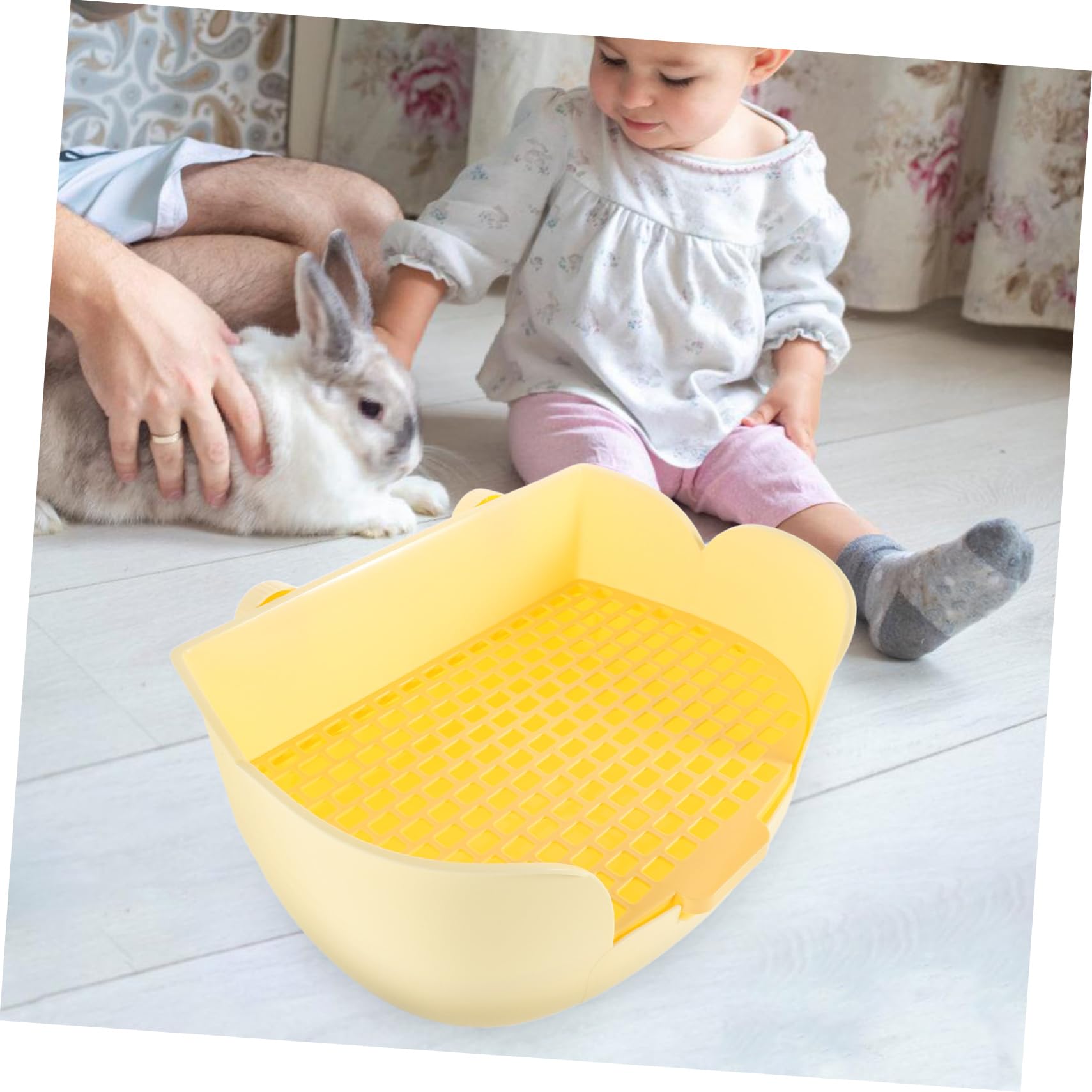 COLLBATH Eck Toilettenschale für Kaninchen Meerschweinchen Frettchen und Chinchillas Einfach zu Reinigen Langlebig für Tiergerechte Abfallentsorgung