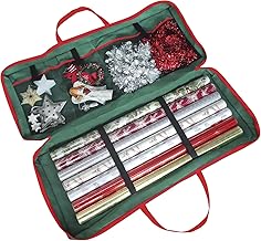 KARAN KING® Christmas Wrapping Paper Storage Bag (Christmas Wrapping Bags, Bag For Wrap, Paper, Tags & Bows) (82 x 34 x 13 cm)