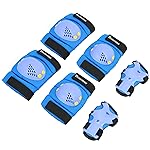 BOSONER Kids Knee Pads Set for 3-15 Year, Knee Elbow Pads and Wrist Guards for Boys/Girls, Child Protective Gear for Biking, Skating, Skateboarding, Roller Skating, Cycling, Scooter