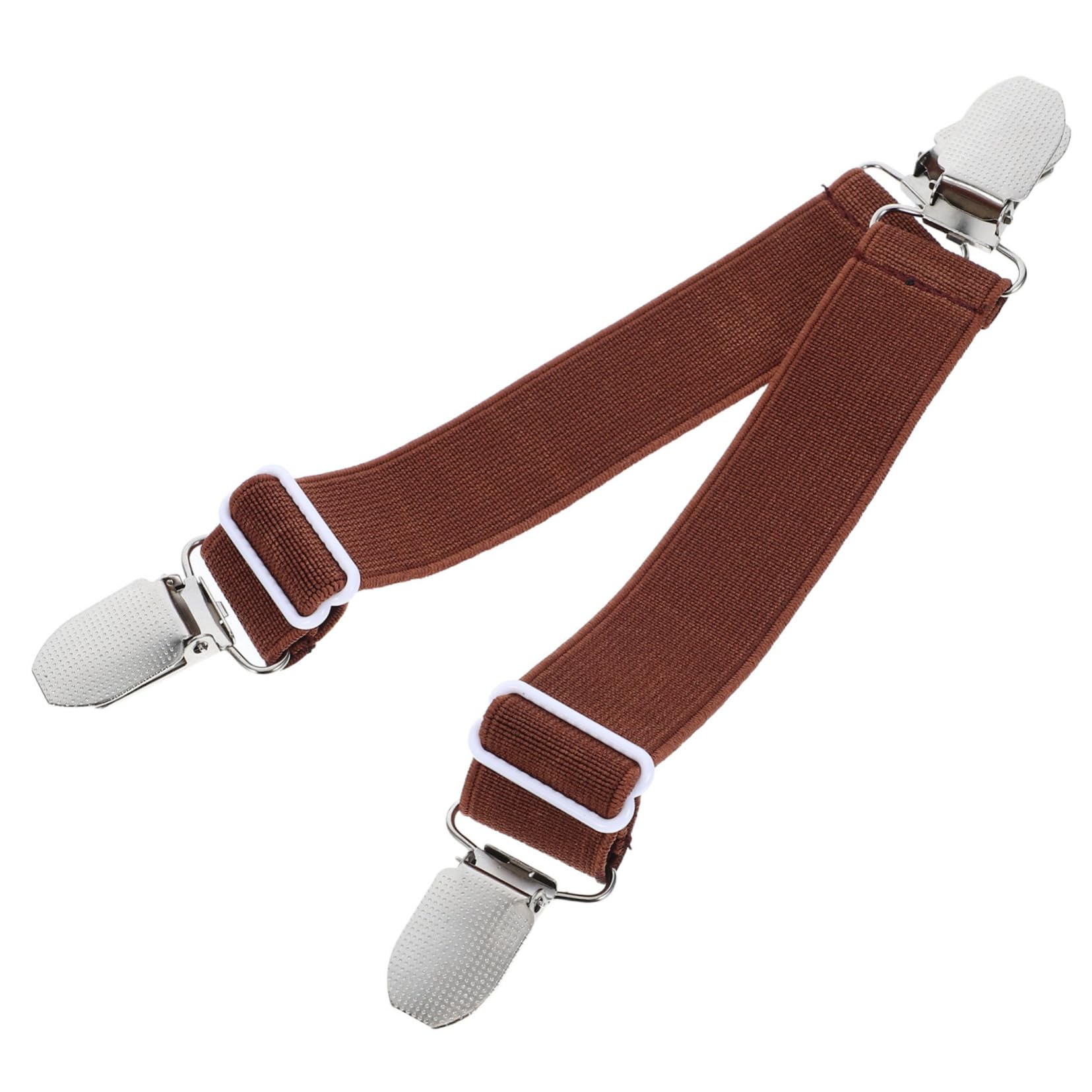 KOMBIUDA 1 Pair Adjustable Elastic Sheet Fasteners Clips Heavy Duty Bed Sheet Straps for Mattress Covers Sofa Covers Pant Legs Versatile Durable Grippers for Cycling Home Use