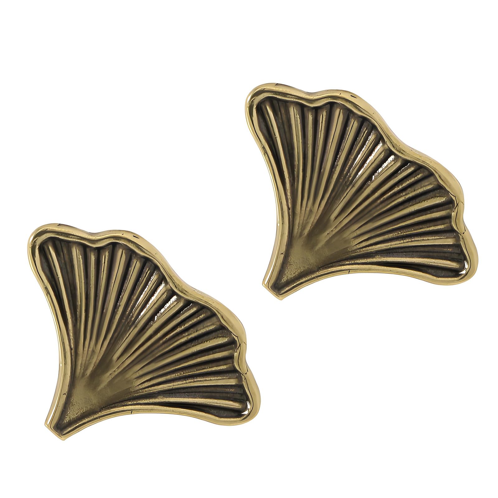 Murye Aged Color Simple Furniture Decorative Handle Modern Brass Dressers Knob Leaves Shape Bedside Cabinet Pull Easy To Installation Brass Cabinet Pull And Knob