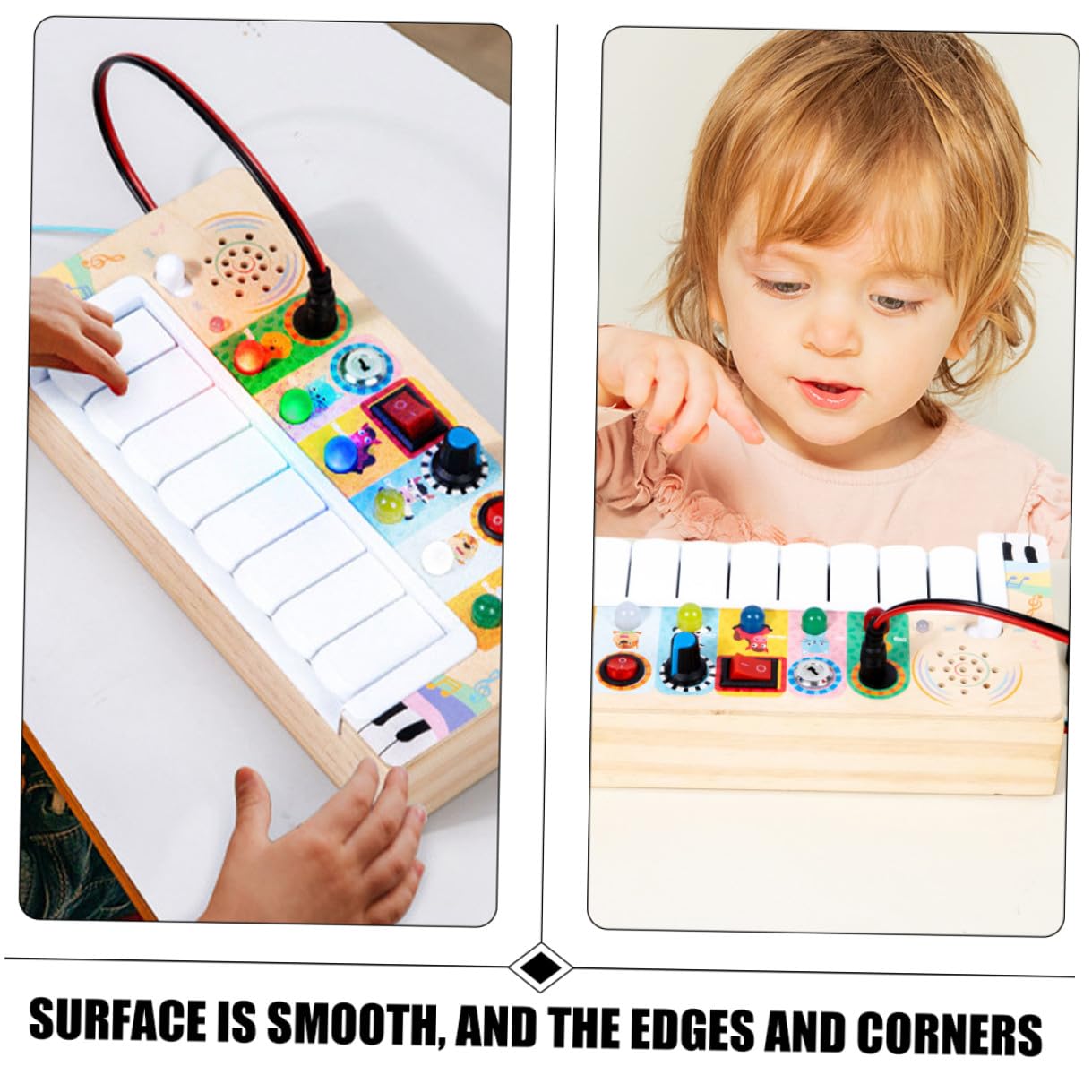 Juguete Musical LED de Madera para Niños Entrenamiento Auditivo y Diseño Portátil, Divertido E Interesante para Aprendizaje de Instrumentos Musicales