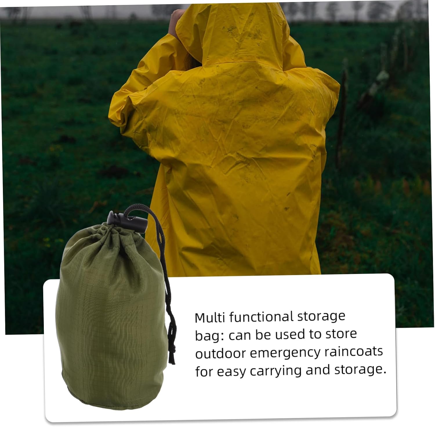 VANZACK Reusable Nylon Compression Sack Storage Bag for Camping Outdoor Adventures Drawstring Organizer for Emergency Raincoats and Sleeping Bags