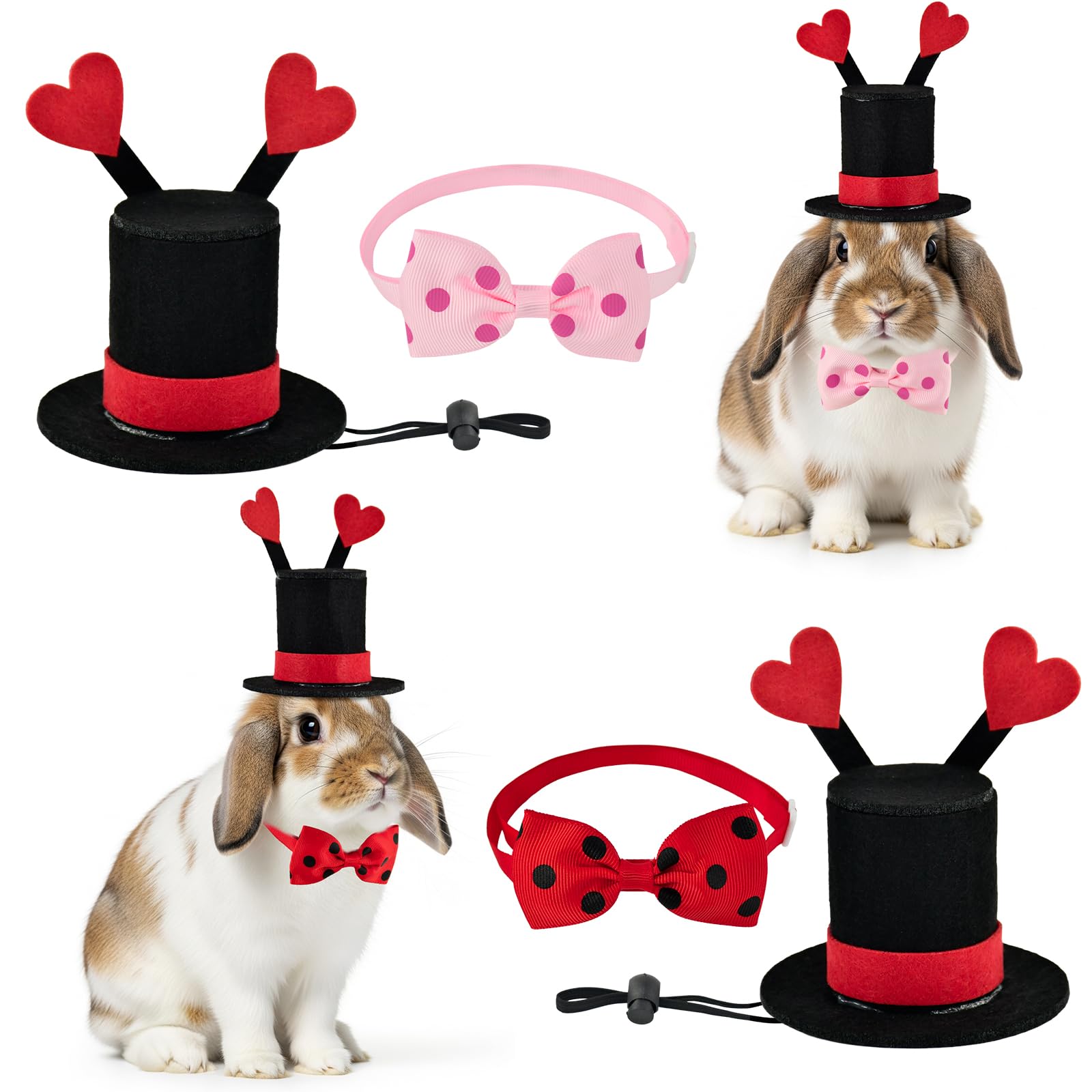 Costume de Saint-Valentin pour petit animal : accessoire léger et sans stress pour lapin
