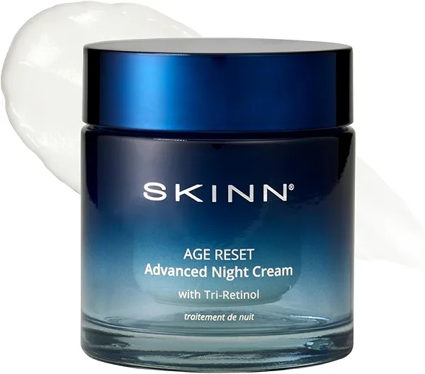 SKINN Advanced Night Cream for Face, 1.7 Fl Oz - Deep Wrinkle Cream for Women & Men for Fine Lines, Uneven Skin Tone & Sagging Skin - Facial Moisturizer Skin Care for Vibrant & Healthy-Looking Skin