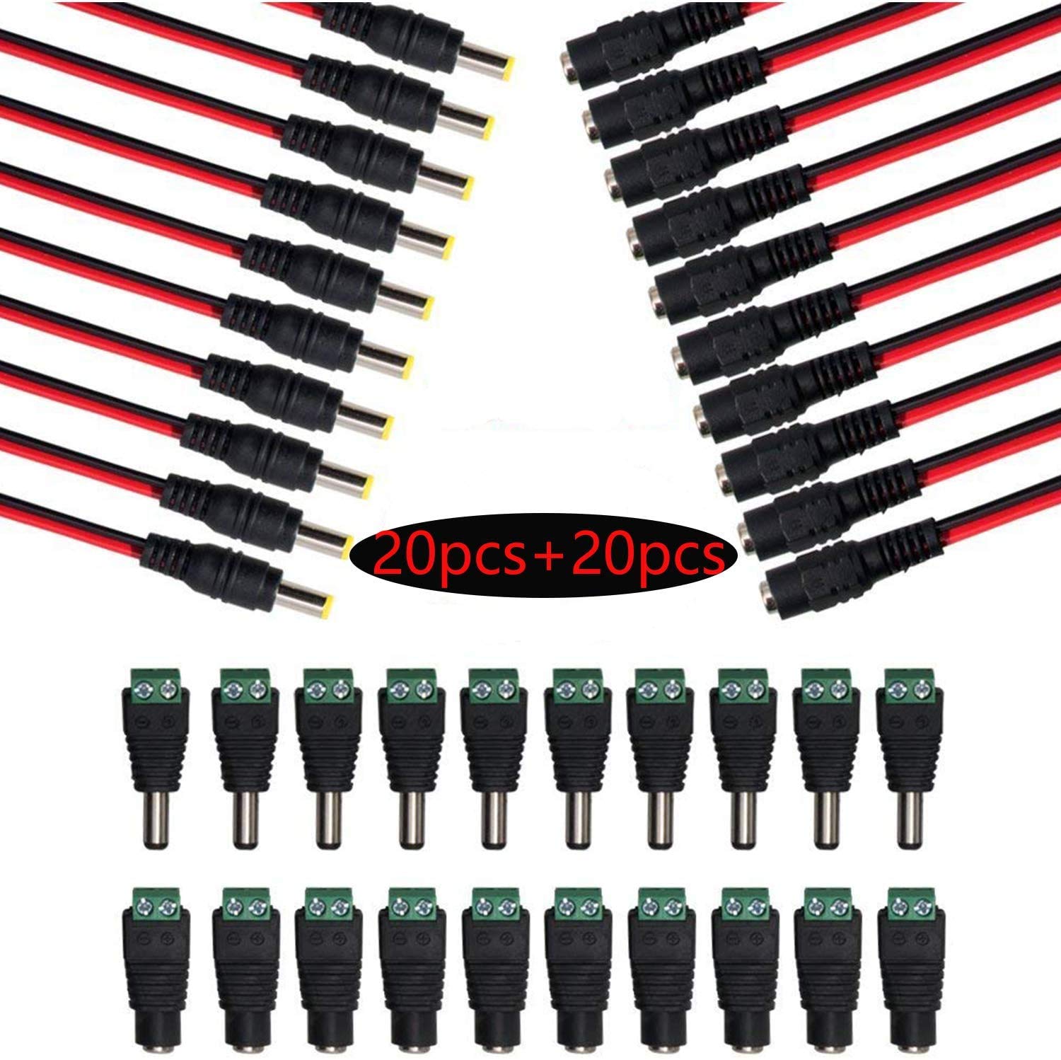 Cables de alimentación CC de cobre 20 AWG con alta conductividad para CCTV 8