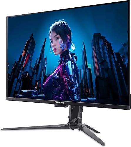 Acer Predator X 31.5 inch 4K Gaming Monitor 80 cm (31.5 Zoll), OLED, 240Hz, HDR1000, 2xHDMI (2.1) + 1xDP (1.4), Lautsprecher, H?henverste (UM.JXXEE.501) - 3