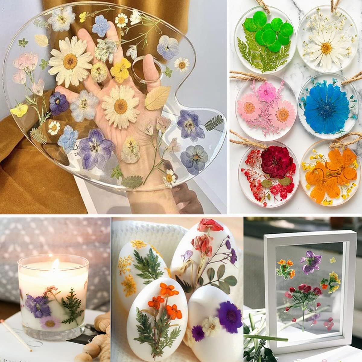 Flores prensadas moradas secas para moldes, flores naturales reales para bricolaje, velas, decoración uñas, jabón, fundas teléfonos