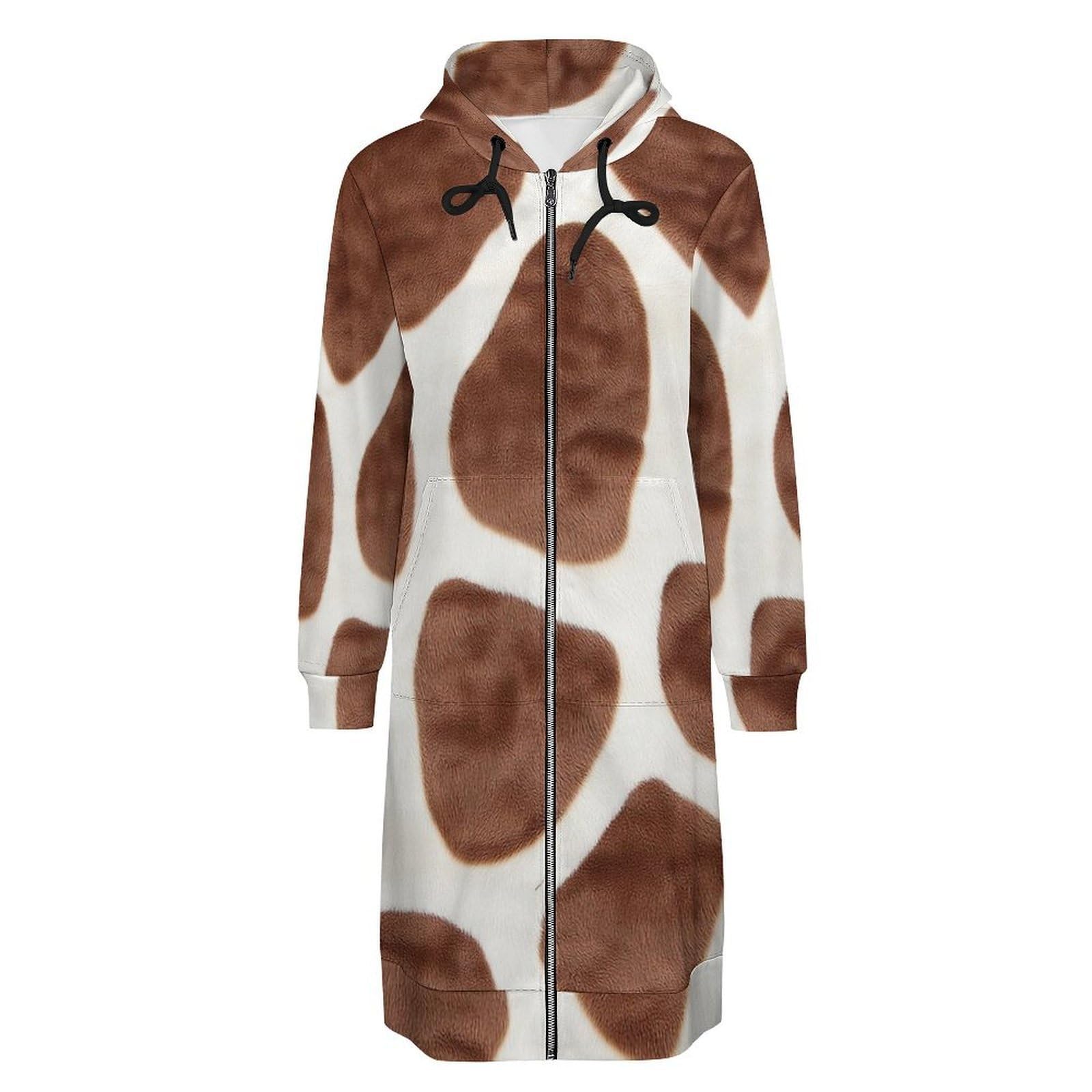 Sweat-Shirts à Capuche pour Femmes, à Pois Marron, Manches Longues, Doux, Confortables et décontractés, avec Poches