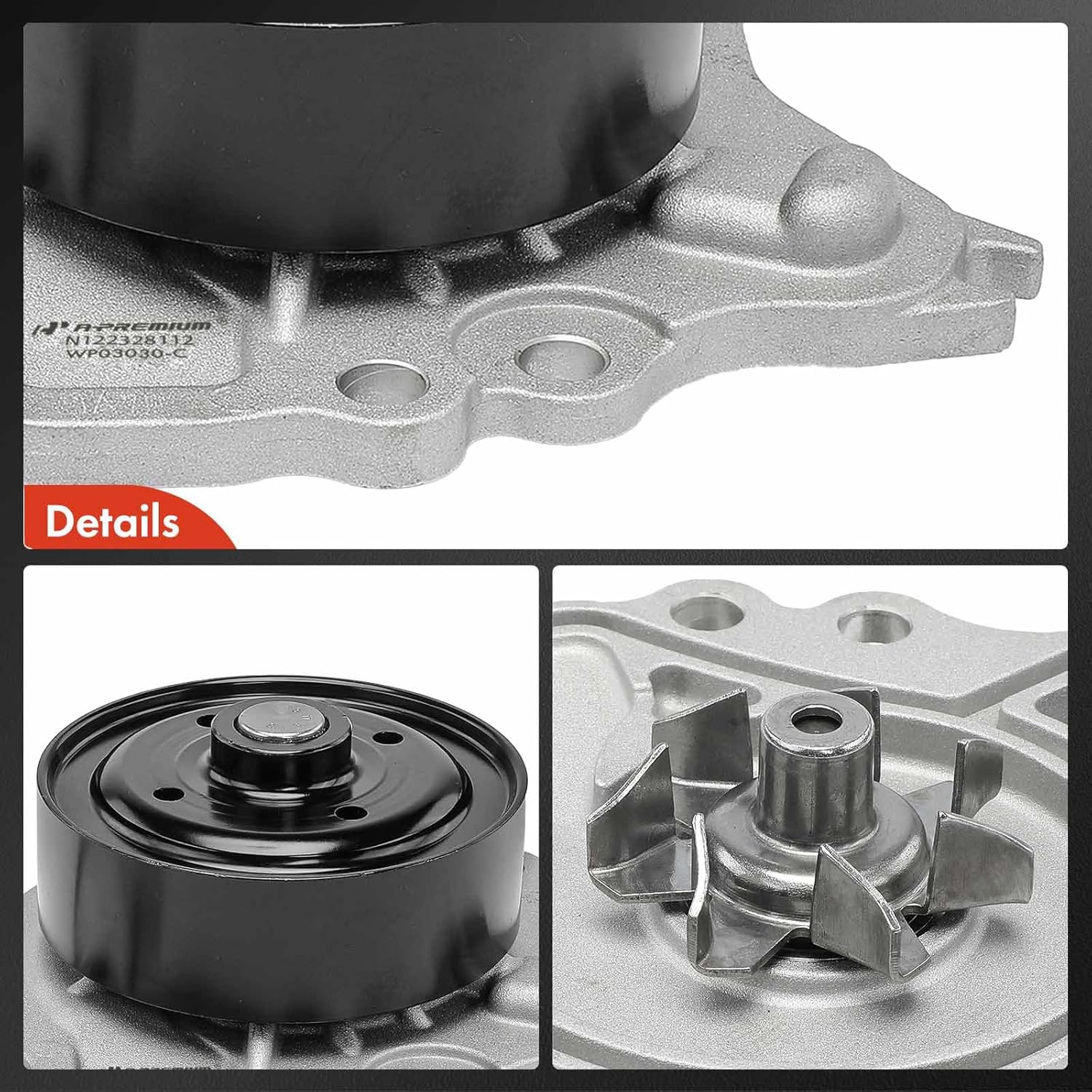 A-Premium Engine Water Pump W/Gasket Compatible with Lexus IS200t 2016-2017, IS300 2018-2022, NX200t 2015-2017, NX300 2018-2021, GS200t 2016-2017, GS300 2018-2019, RC200t 2016-2017, RC300, 2.0L