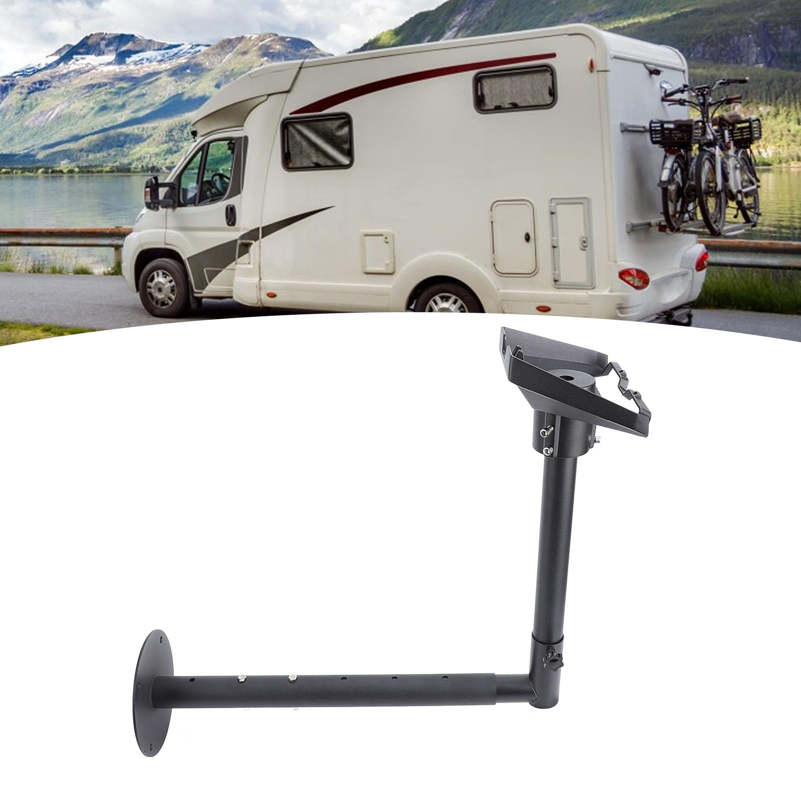 Satellite rectangulaire réglable Long Moup de murs pôle lourde avec adaptateur de tuyau pour le kit de montage Internet Gen 3 V4