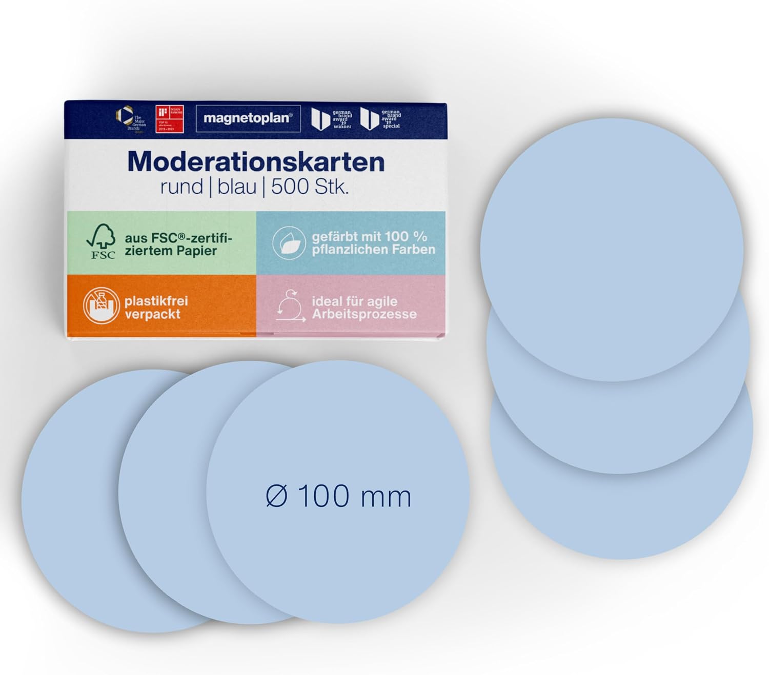 magnetoplan 500 White Rectangular Presentation Cards
