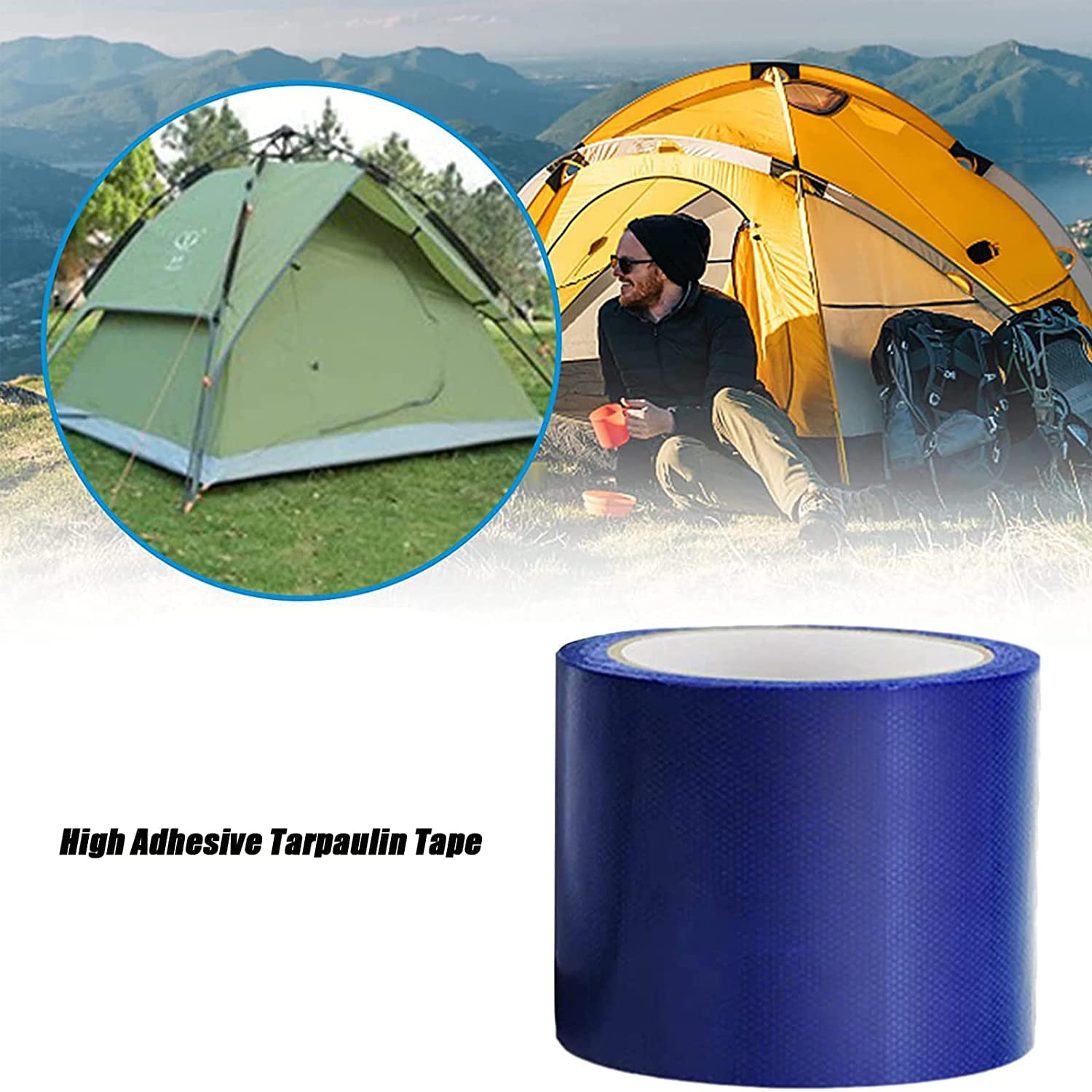 Lcmei High Adhesive Tarpaulin Tape,Tear Repair Kit Waterproof,Universal 3