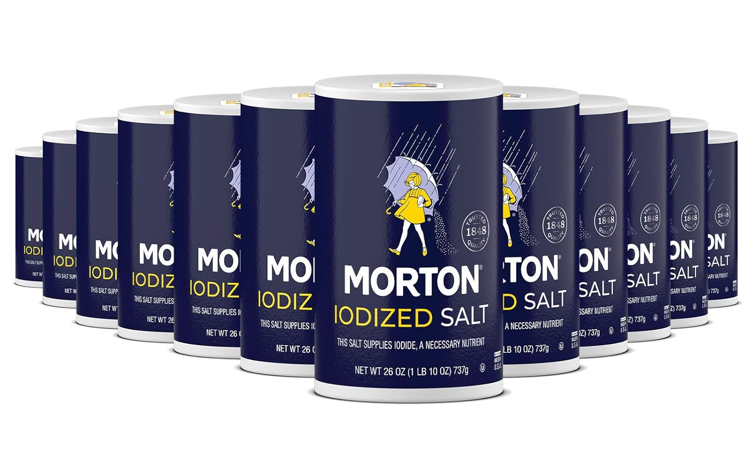 Morton Table Salt, Iodized, 26 Ounce (Pack of 12) Grocery & Gourmet Food