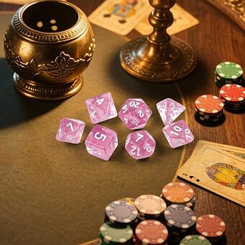 Polyhedral Dice Set 7 Pieces DND Dice Dice Polyhedral Dice Set for Dungeon and Dragons MTG Game Dice RPG Role Playing Table Games D&D D20 D12 D10 D8 D6 D4