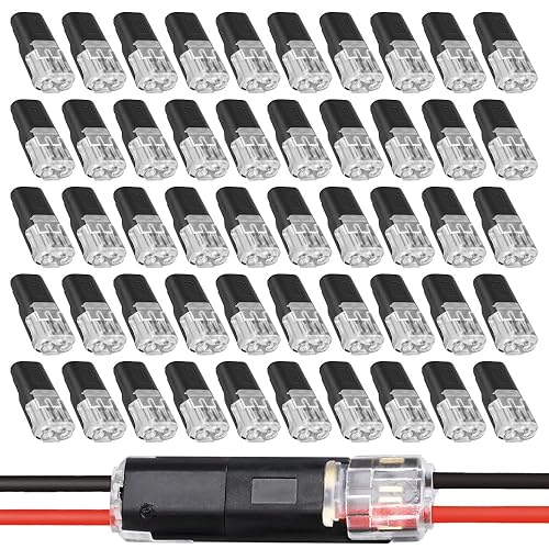 Conector de doble cable con hebilla de bloqueo, conectores rápidos de alambre de bloqueo ignífugo, adecuado para reparaciones de emergencia,