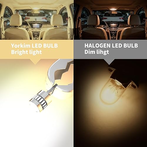 Miniatura 37 de Yorkim Bombilla LED 7440, luces rojas brillantes, bombillas LED T20, 7443 LED, 7441 LED, W21W LED, 7444 bombillas, para luz de marcha atrás/de Rojo