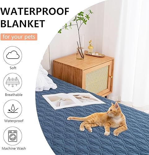 Miniatura 8 de Bigbeer Fundas de sofá impermeables para perros, a prueba de fugas, protector de colchón de muebles para perros grandes, cachorros, niños,