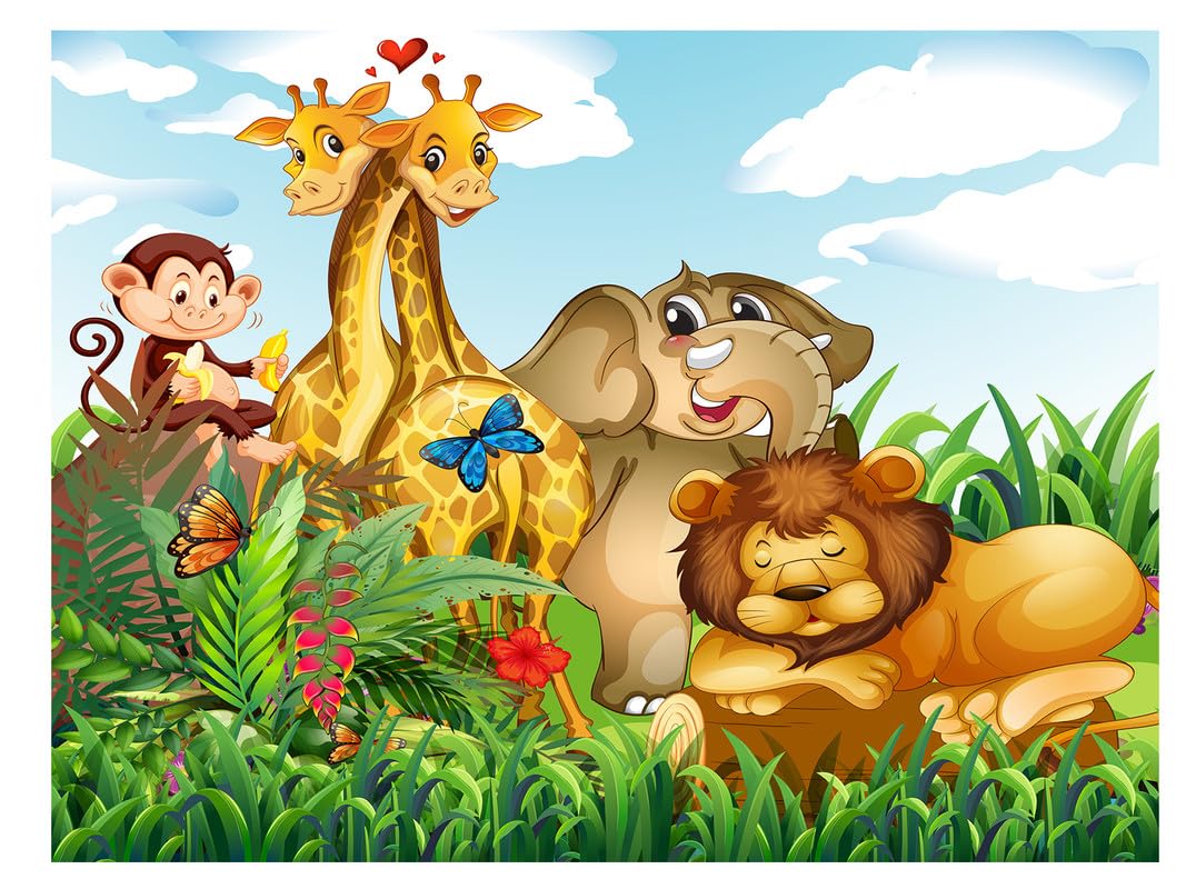 ALL YOUR DESIGN Cartoon Design Kids Theme Vinyl Poster Animals Wallpaper Wall Sticker for Home Decor, Living Room, Bedroom,Kids Room, Play Room (Self Adhesive Vinyl, 6x8 feet i.e 72x96 inch)_02c (B0CKLSK3MC) Amazon Price History, Amazon Price Tracker