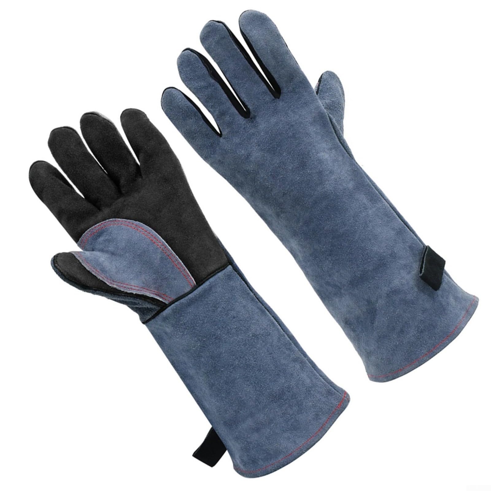 Guantes de soldadura TIG anti quemaduras de 40 cm para chimeneas y hornos