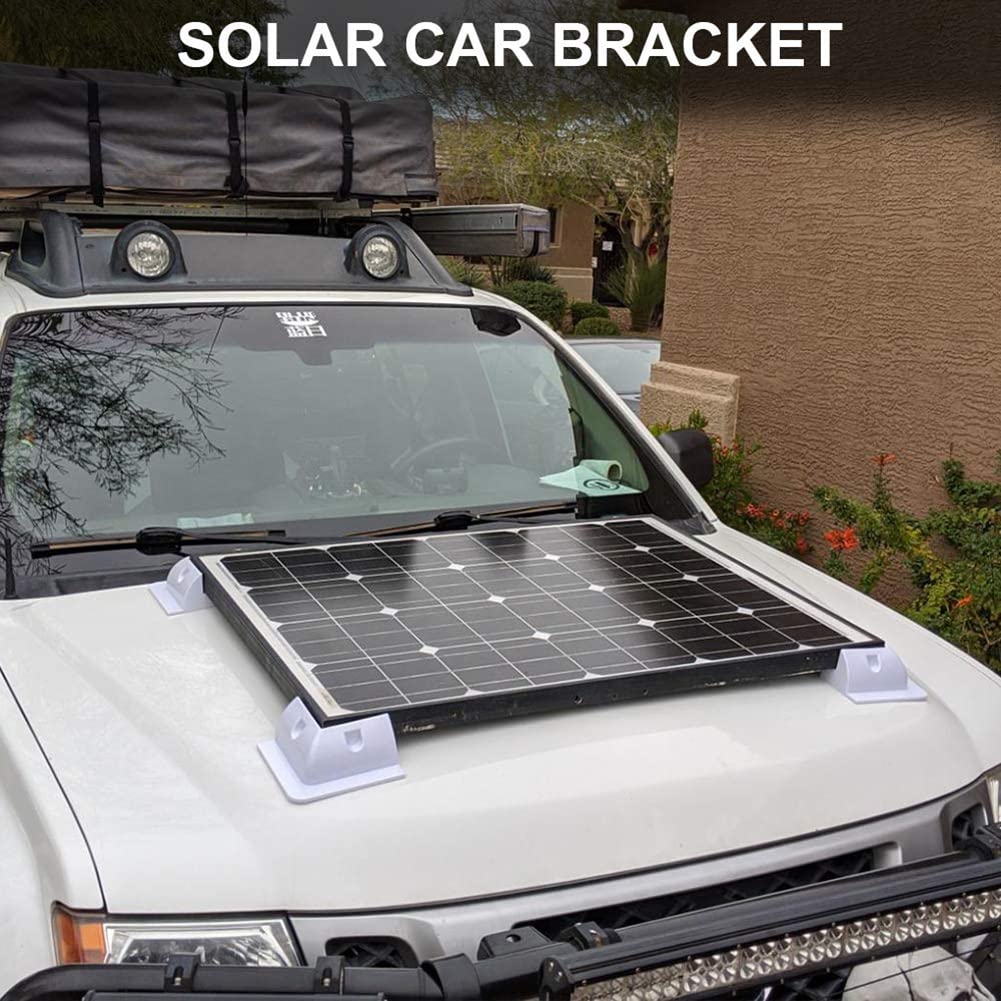 Solar Panel Holder, 4 Pieces Universal Solar Panel Mounting Bracket, Solar Panel Brackets, Kit, Roof Mounting Sun Panels For Motorhomes, Boats, Motorhomes, Caravans, Campervans, House Roof, White - View #4