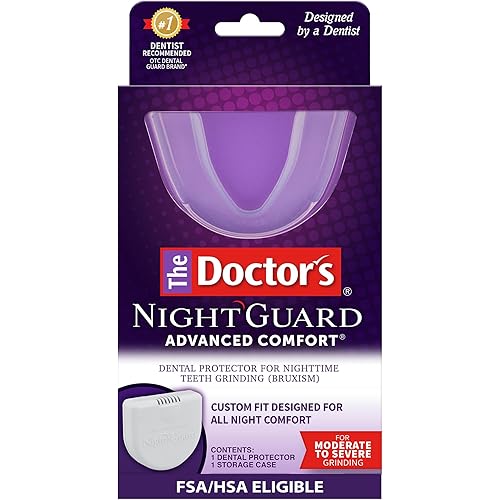 The Doctor’s NightGuard Mouth Guard for Grinding Teeth at Night, Includes Storage Case, Pack of 1