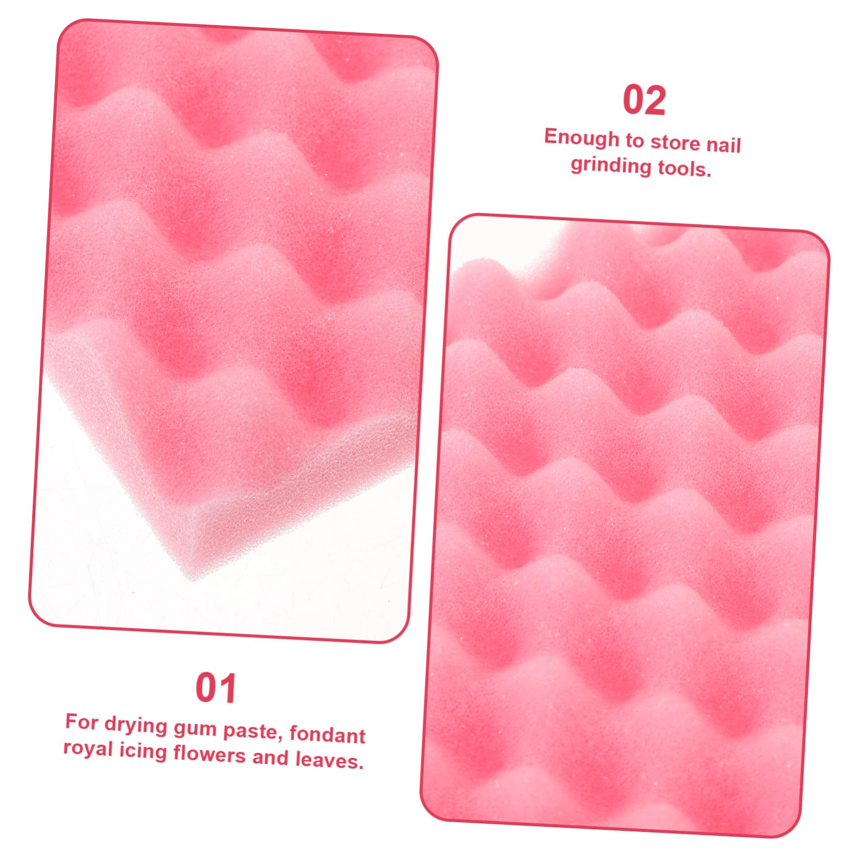 6piezas Esponjas De Fondant para Secado De Flores De Decoración De Pasteles Almohadillas para Modelado De Pasta De y Flores De Icing