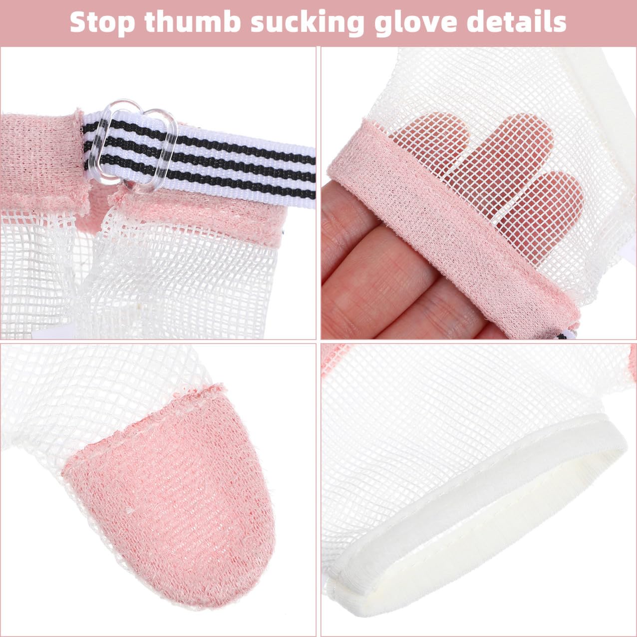 VICASKY 10pares Guantes Antimordidas Para Bebés Protección Para Dedos y Pulgares Diseño Ergonómico y Cómodo Para Dejar De Chupar Dedo y Morder Color Aleatorio
