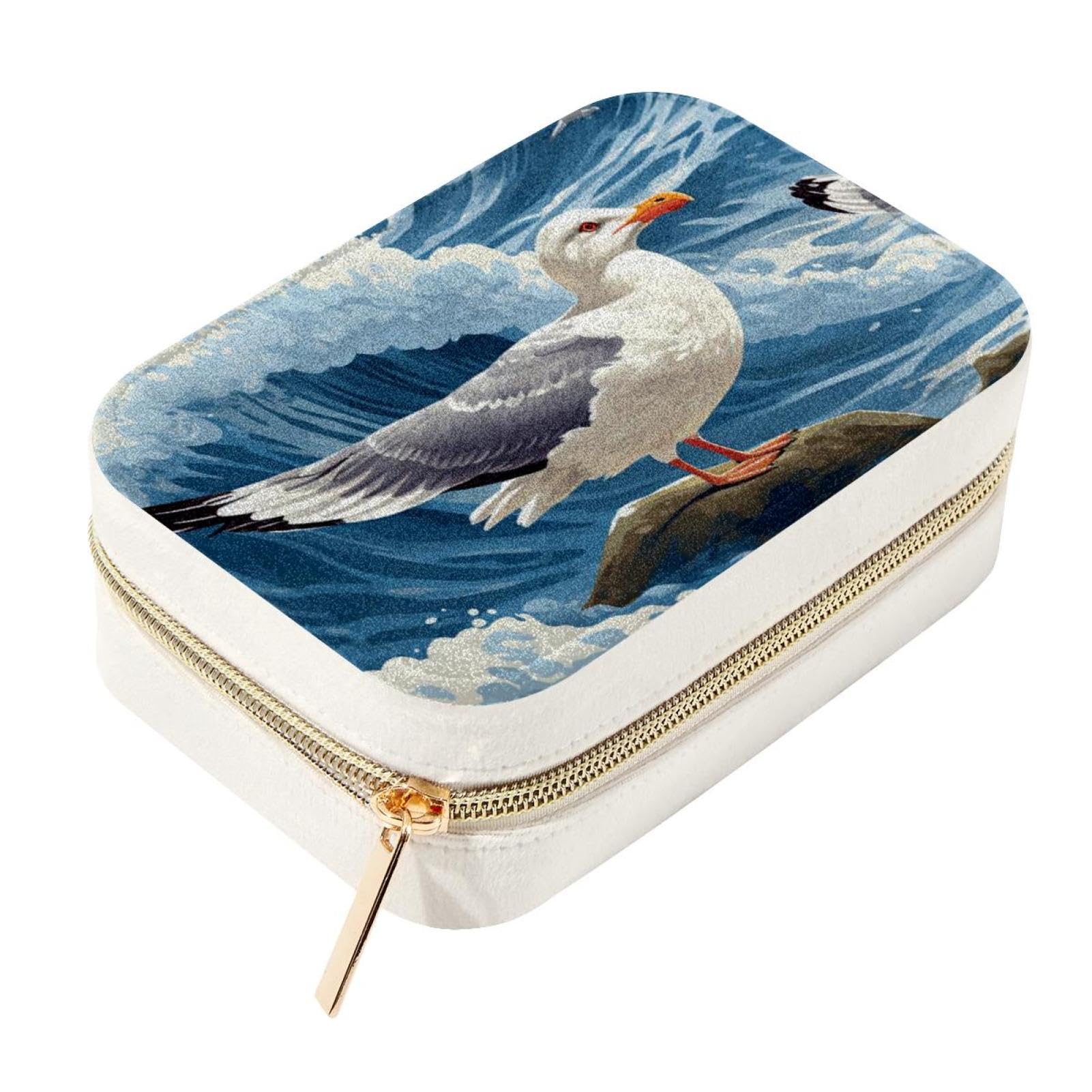 Boîte à bijoux mouette haut de gamme - Écrin précieux aux finitions soignées