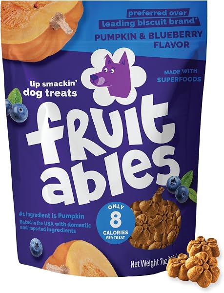 Fruitables ヘルシー ベイクド ドッグトリーツ パンプキン＆ブルーベリー