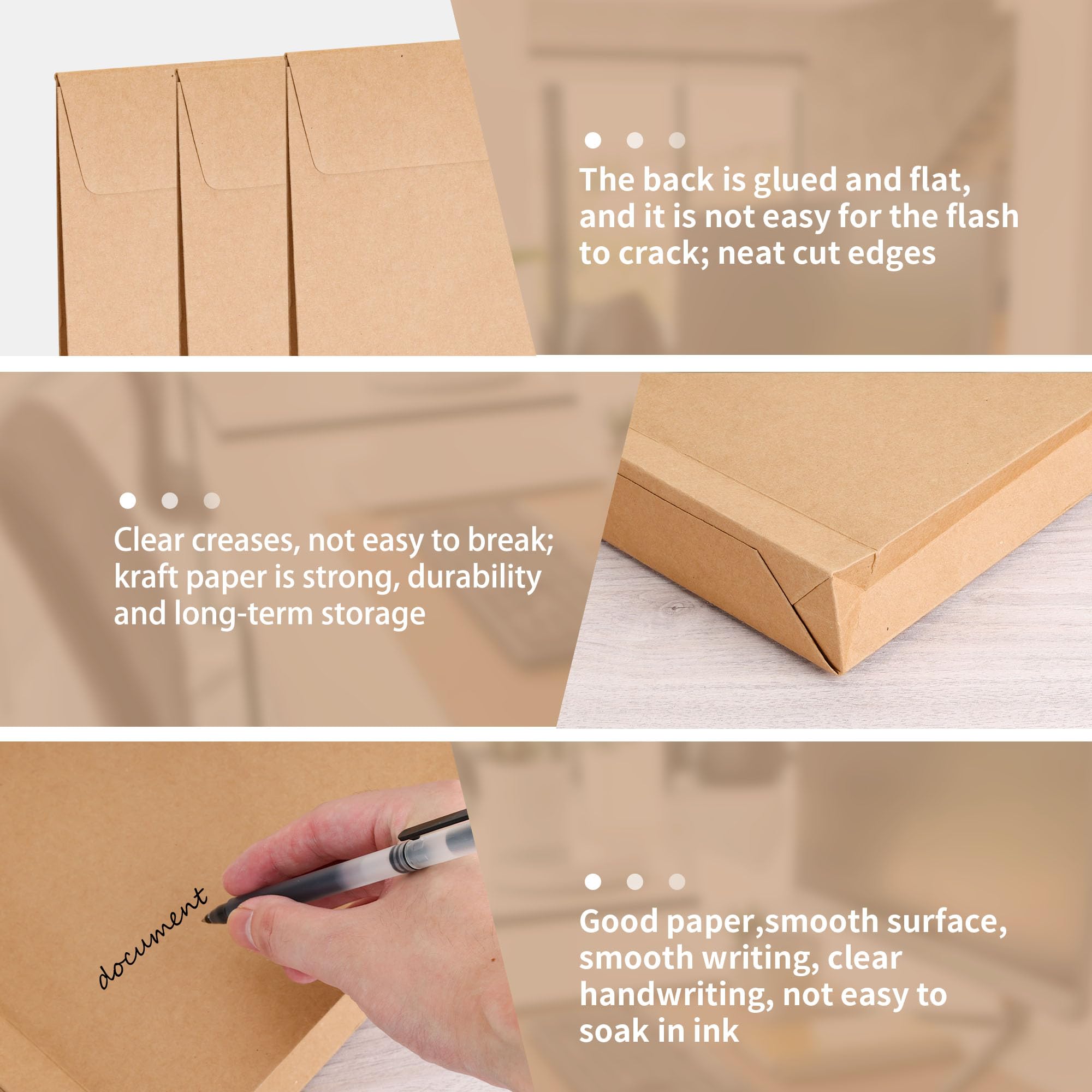 WENLISELL 30 PCS Gusset Envelopes Peel and Seal, 180gsm A4 Manilla Envelopes 40mm Expanding, 238x335x40mm Kraft Envelope for Office, Business, Personal - Image 4