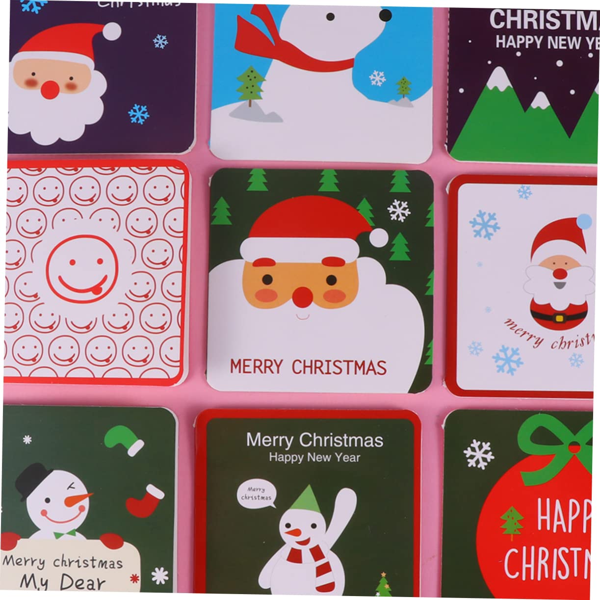 NUOBESTY 144stücke Kleine Weihnachtskarten Bemalte Segenswünsche Kreative Festtagsgrüße als Geschenk oder Grußkarte Geeignet für Familie und Freunde