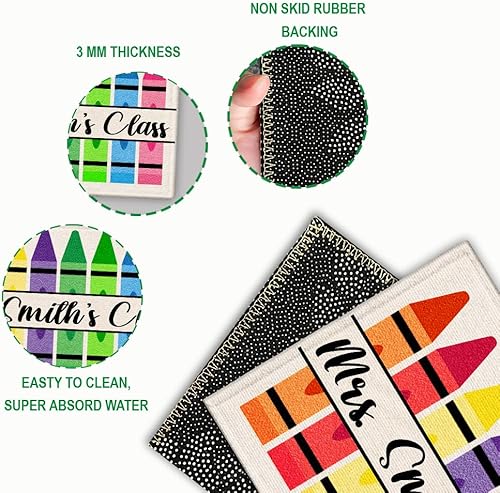 Miniatura 5 de Felpudo para aula, salud mental, decoración de otoño para profesores, decoración de puerta de aula, tapete de bienvenida para aula, tapete de