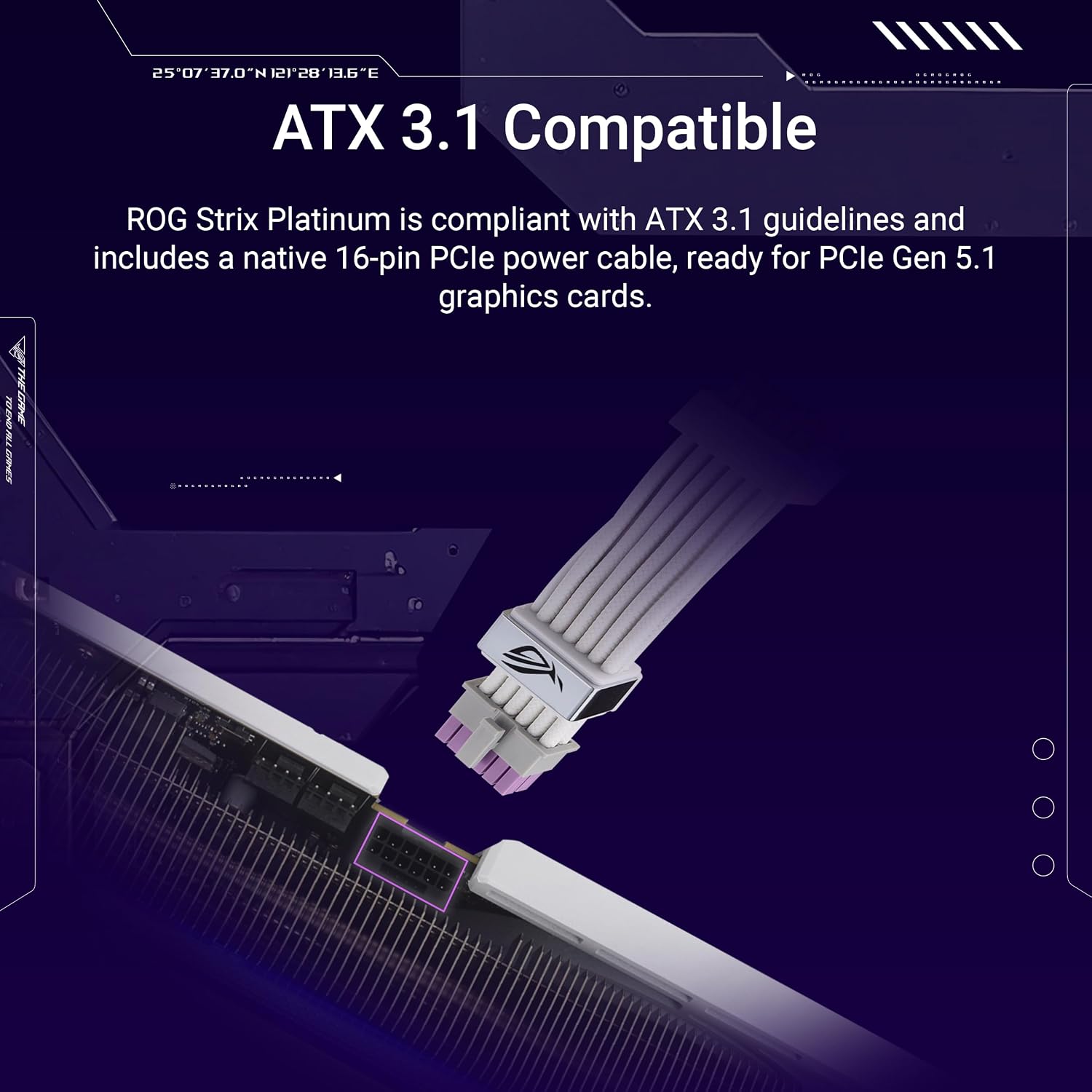 ASUS ROG Strix 1000W Platinum White Edition (80 Plus & Cybenetics Platinum, Fully Modular ATX, ATX 3.1, PCIe 5.1, GaN MOSFET, GPU-First IVS, ROG Equalizer 12V-2x6 Power Cable, 10-Year Warranty)