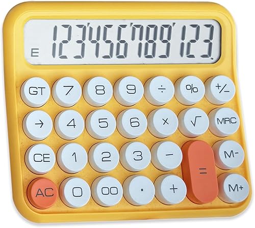 Calculadoras Benkaim de escritorio, calculadora estándar básica, pantalla LCD grande de 12 dígitos, calculadora de botón grande para uso escolar,