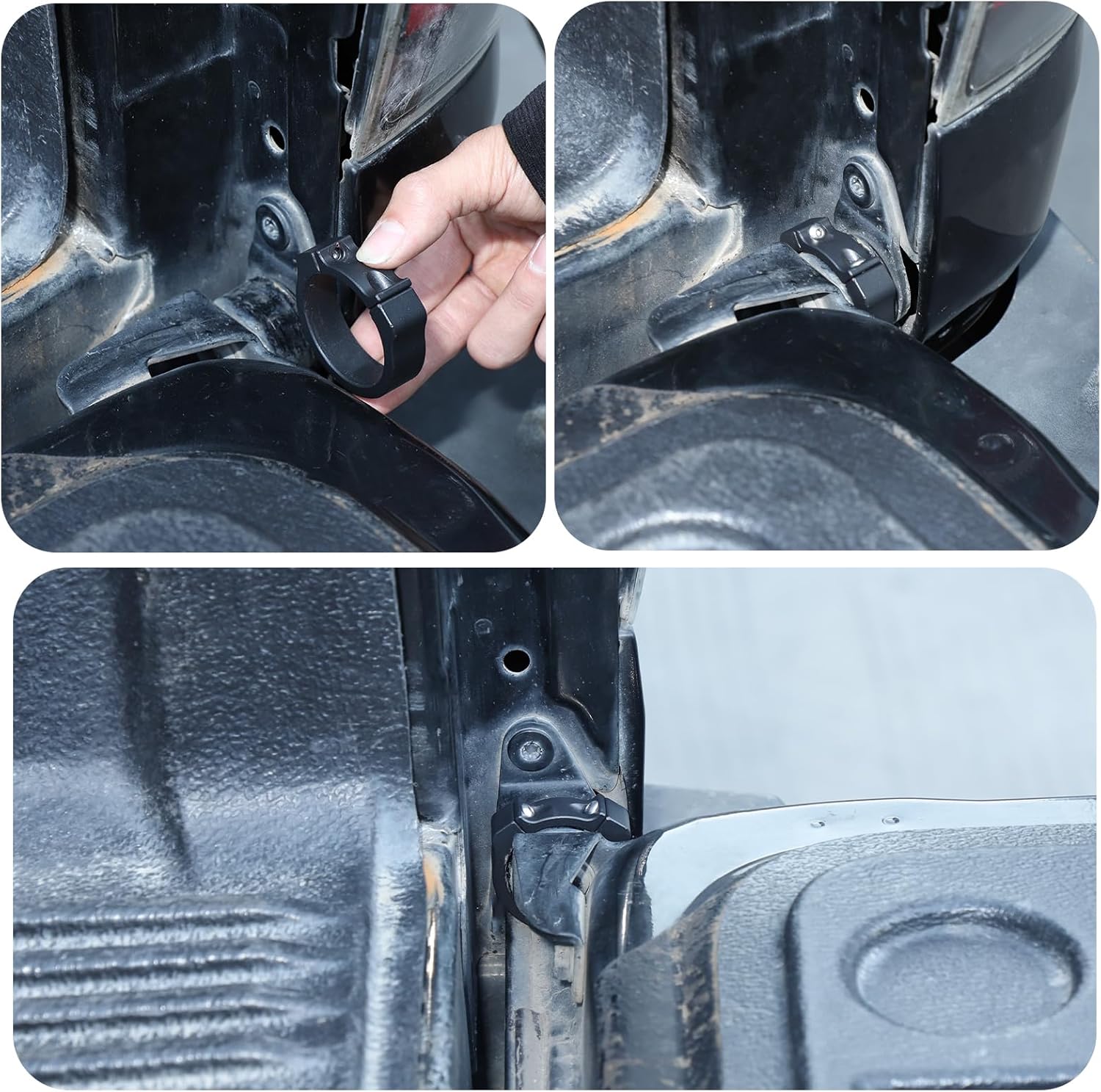 Car Tailgate Anti-Theft Lock Compatible with Toyot@ Tundra 2007-2021，Aluminum Tailgate Security Device Truck Bed Tail Gate Lock Accessories (Black)