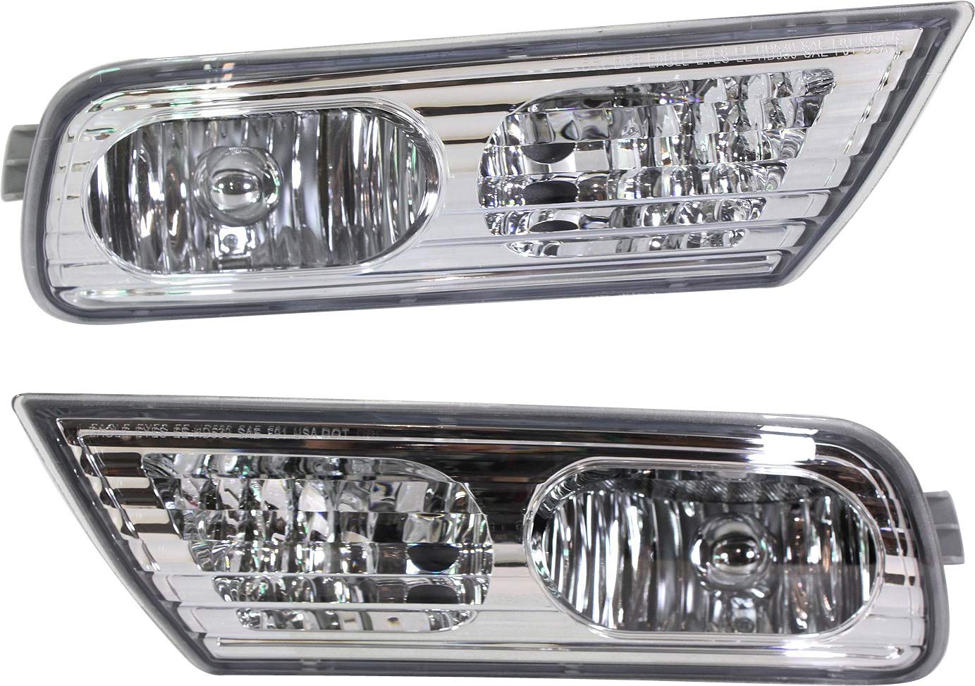 Evan Fischer Front Fog Light Set of 2 Compatible With 2007-2009 Acura MDX OE comparable Driver and Passenger Side