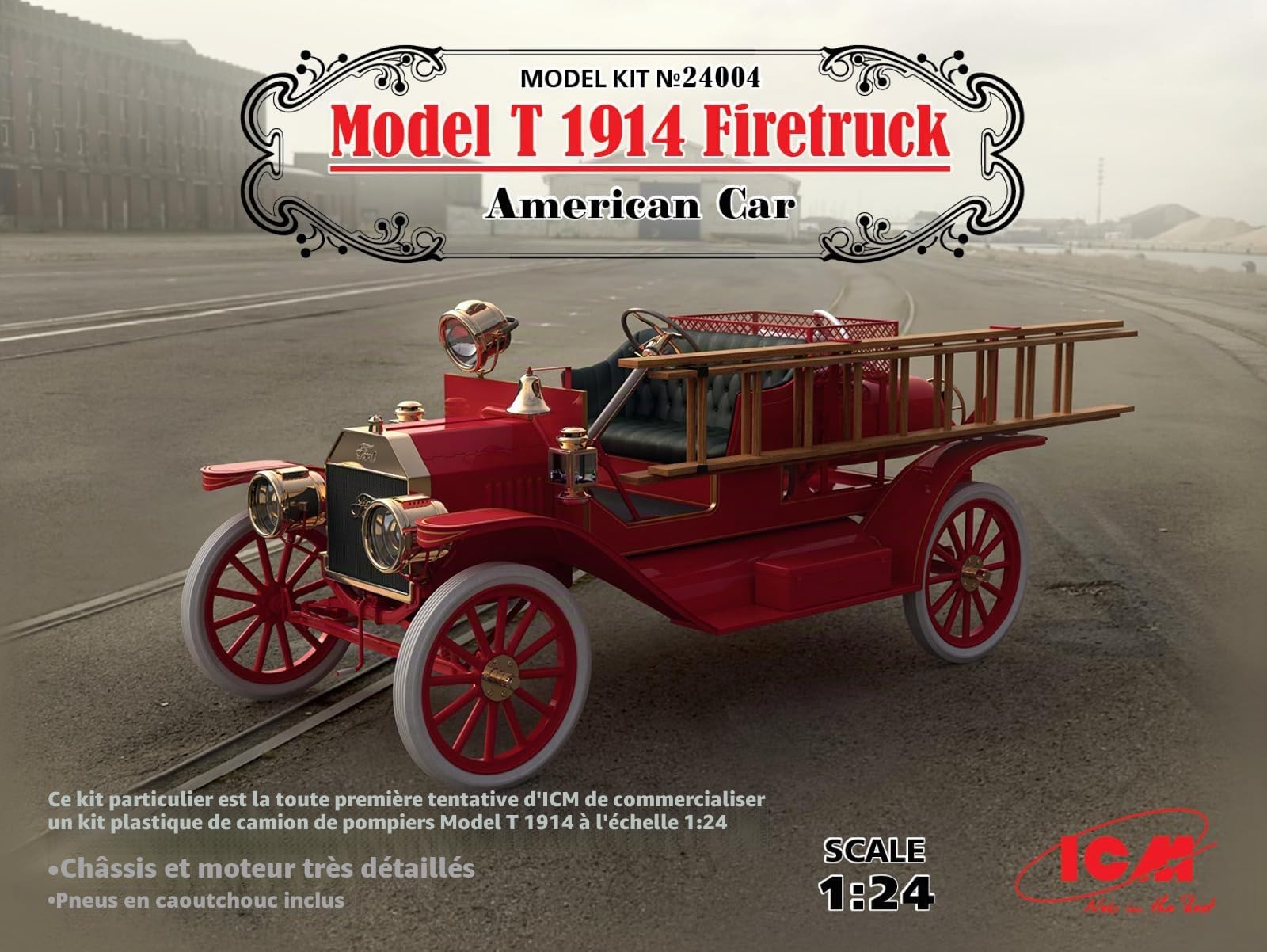 ICM 24004 – Modèle Kit Model T 1914 Fire Truck American Car